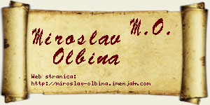 Miroslav Olbina vizit kartica